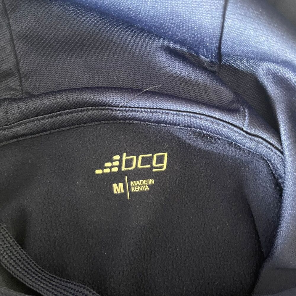 BCG Men's Performance Sweater Pullover Blue Jacket Fleece Hoodie Size M - Picture 7 of 8